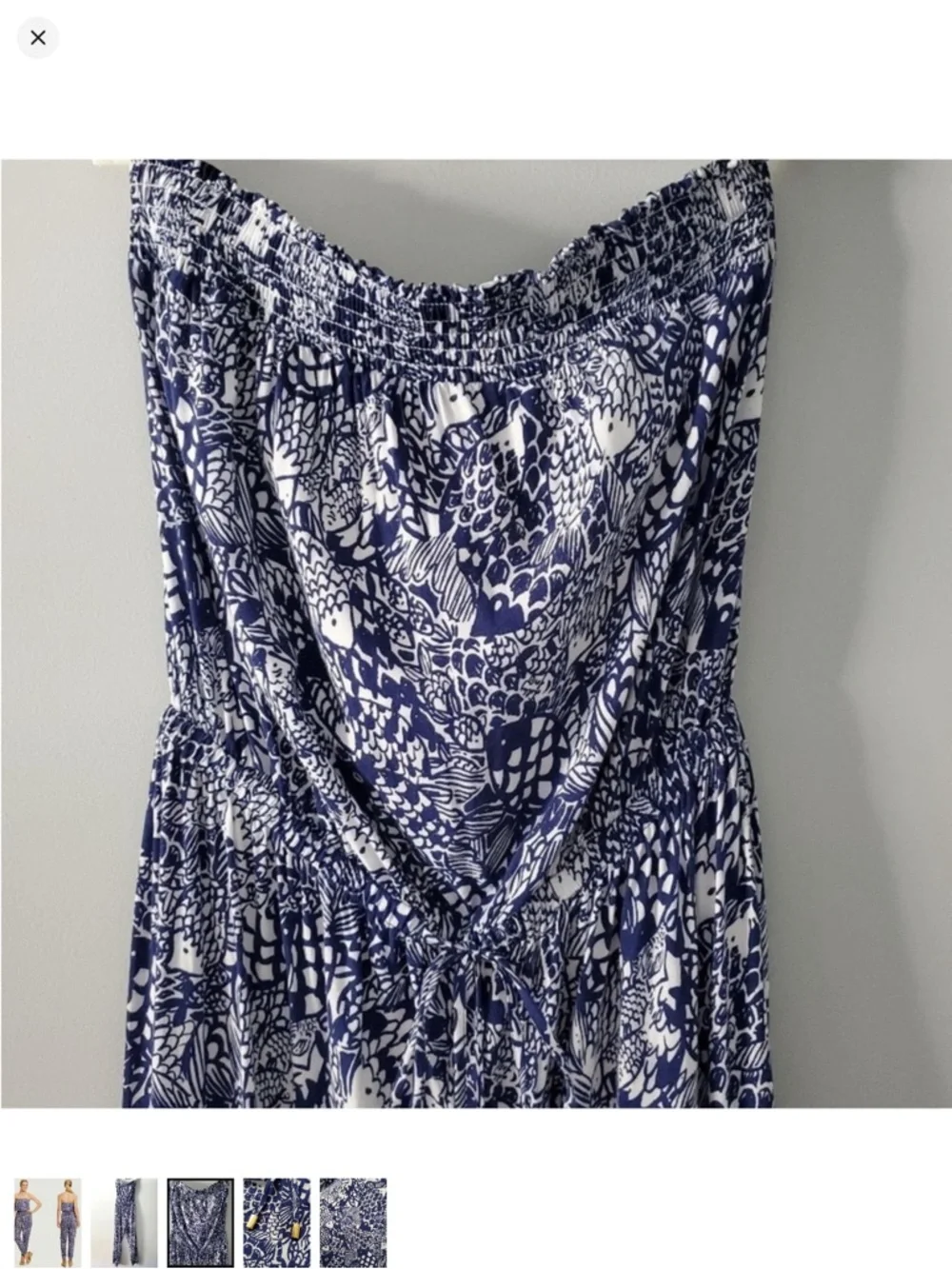 Lilly Pulitzer x Target Upstream Fish Strapless Jumpsuit Size Small